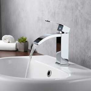 Hotaan-Robinet d&rsquo;Eau Froide et Chaude en Laiton Blanc Massif, Poignée Unique, pour Évier, Centre Commercial, 256