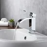 Robinet lavabo mitigeur monocommande cascade bec plat… – vue 1