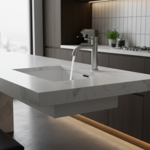 Baokemo-Évier de cuisine en acier inoxydable, robinet de ark, ouverture rapide, simple, froid Baokemo-Évier de cuisine en acier inoxydable, robinet de ark, ouverture rapide, simple, froid