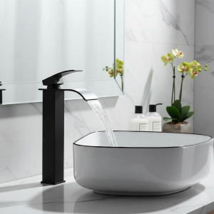 Robinet d&rsquo;évier cascade, accessoires de salle de bains, double contrôle du mitigeur de salle de bains chaude et froide, ensemble de robinets de lavabo, luminaire pour la maison