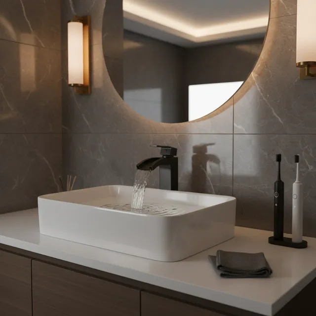 Criativo lavabo salle de bains robinet carré lavabo…