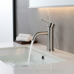 Robinet de lavabo, eau froide et chaude en acier inoxydable 304, lavabo de salle de bain, lavabo, eau à bulles, résistant aux éclaboussures et sans plomb