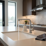 Robinet de cuisine en acier inoxydable, robinet à trou à levier unique, robinet d&rsquo;évier froid, robinet d&rsquo;eau monté sur le pont à poignée unique (tuyau non inclus)