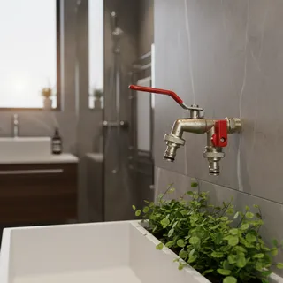 Outils de jardin robinet d'eau en laiton 1/2 "extérieur et intérieur…