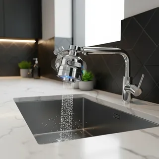Adaptateur d'aérateur universel pour robinet de cuisine pivotant à 360…