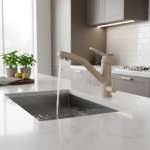 Robinets de Filtre d&rsquo;Eau Chaude et Froide à 3 Voies, Poignée pour Touriste, pour Centre Commercial