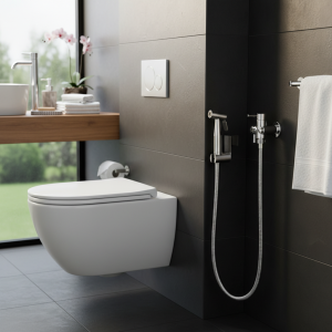 Pulvérisateur de robinet de Bidet de toilette à main, ensemble de pulvérisation de Bidet de salle de bains en acier inoxydable, pomme de douche autonettoyante sans poinçon