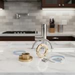 Kit de montage en fibre de capuchon d&rsquo;écrou anti-perte en laiton de type C, ensemble d&rsquo;outils de ark de cuisine, écrou de fixation, 32mm, 20mm