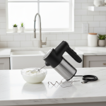 M12K-bélangeur à main sans fil, affichage numérique, électrique Rechargeable à 7 vitesses avec 4 accessoires en acier inoxydable, pour la cuisson des œufs