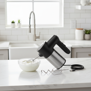 M12K-bélangeur à main sans fil, affichage numérique, électrique Rechargeable à 7 vitesses avec 4 accessoires en acier inoxydable, pour la cuisson des œufs M12K-bélangeur à main sans fil, affichage numérique, électrique Rechargeable à 7 vitesses avec 4 accessoires en acier inoxydable, pour la cuisson des œufs