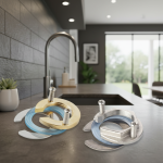 Robinet de cuisine demi-lune 32mm, écrou Anti-desserrage, Kit de fixation de robinet, écrou en fer à cheval, fixation de robinet, accessoire de cuisine