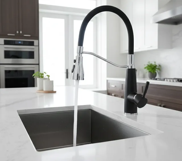 Robinet cuisine noir flexible multifonction extractible…