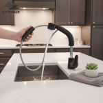 Pulvérisateur flexible monté sur pont, élévateur extensible, robinet de centre commercial, modes touristes, buse pour cuisine