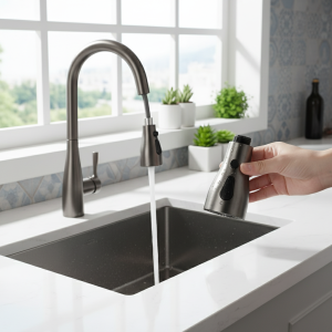 Buse de pulvérisation de robinet extractible de cuisine en acier inoxydable 3 en 1, économie d&rsquo;eau universelle, lavabo de salle de bains, évier de douche, 1 pièce