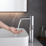 ZAPbagTall-Robinet automatique à capteur de mouvement infrarouge, à poignée unique, sans contact, pour bassin d&rsquo;évier, eau chaude et froide, centre commercial