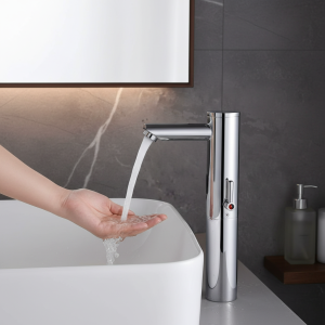 ZAPbagTall-Robinet automatique à capteur de mouvement infrarouge, à poignée unique, sans contact, pour bassin d’évier, eau chaude et froide, centre commercial ZAPbagTall-Robinet automatique à capteur de mouvement infrarouge, à poignée unique, sans contact, pour bassin d’évier, eau chaude et froide, centre commercial