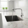 pommeau douche main remplacement cuisine robinet rétractable ABS chromé ergonomique bouton poussoir deux réglages pluie bouillonnant filetage demi pouce standard