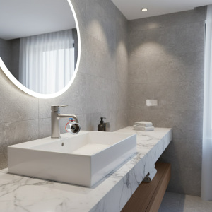 Gadget bouton rouge + bleu lavabo cuisine salle de bains évier accessoires de cuisine robinet tête de pulvérisation évier robinet poignée de robinet