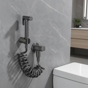 Robinets de pulvérisation de Bidet mélangeur gris Gunmetal, robinet d’angle de toilette froide simple, pomme de douche hygiénique à main, lavage d’aérographe pour animaux de compagnie Robinets de pulvérisation de Bidet mélangeur gris Gunmetal, robinet d’angle de toilette froide simple, pomme de douche hygiénique à main, lavage d’aérographe pour animaux de compagnie