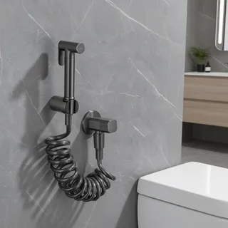 Robinets de pulvérisation de Bidet mélangeur gris Gunmetal