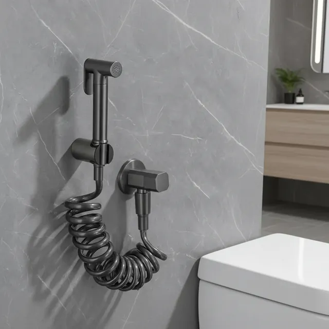 Robinets de pulvérisation de Bidet mélangeur gris Gunmetal