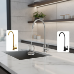 Robinets de cuisine 1/4 « , robinet à boire Direct en acier inoxydable, argent, or, noir, robinet d&rsquo;eau potable, purificateur d&rsquo;eau, robinets