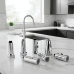 Robinet de cuisine extractible, buse de pulvérisation ABS Durable, économie d&rsquo;eau, pomme de pulvérisation de douche, lavabo de salle de bains, remplacement de robinet d&rsquo;évier