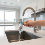 Robinet de cuisine universel – Conception rotative anti-éclaboussures avec filtre extensible, pomme de douche multifonction pour lavabo