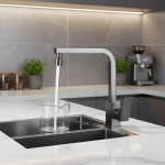 Buse de tête de pulvérisation de cuisine en cuivre, rallonge noire, 360 °, éclaboussures lointaines, buse d&rsquo;économie d&rsquo;eau HOTap, 2 modes