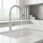 Robinet de cuisine en acier inoxydable, purificateur d&rsquo;eau, filtre à eau du robinet avec élément filtrant, Filtration de boisson domestique