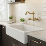 Robinet d&rsquo;évier de cuisine en laiton antique, montage mural, rotation à 360 degrés, robinet antique, robinet pour touristes, eau chaude et froide