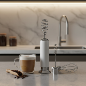 Batteur à œufs électrique Rechargeable USB 2 en 1, mélangeur à café, Double tête, mousseurs à lait, agitateur de cuisson, Gadgets de cuisine