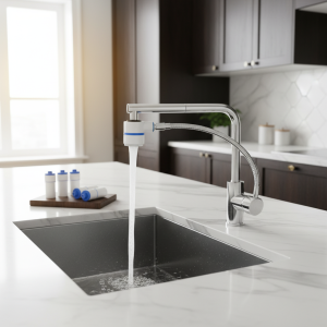 Filtre à eau pour robinet de cuisine, filtre d’évier pressurisé, purificateur d’eau 360 ° Extension d’aérateur de robinet anti-éclaboussures pour salle de bain Filtre à eau pour robinet de cuisine, filtre d’évier pressurisé, purificateur d’eau 360 ° Extension d’aérateur de robinet anti-éclaboussures pour salle de bain