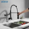 Robinet d'évier de cuisine noir mat