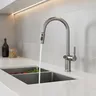 Mitigeur cuisine inox brossé col cygne…