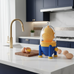 Oeuf jaune portable pour centre commercial, broucroisement, secoueur, manuel, gadgets, extracteur, cuisine dorée