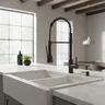 Robinet de cuisine extractible noir double…