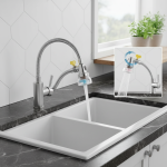 Économiseur universel d&rsquo;économie d&rsquo;eau, adaptateur de buse de cuisine, accessoires d&rsquo;évier, rotation à 360 degrés, moteurs Jeff cussion, pommeau de douche