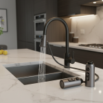 Robinet de cuisine à double fonction ABS Durable, buse de pulvérisation extractible, pomme de pulvérisation de douche à économie d&rsquo;eau pour remplacement de robinet d&rsquo;évier de lavabo