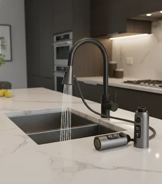 Robinet de cuisine à double fonction ABS Durable