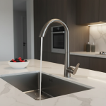 Robinet de cuisine chaud et froid extractible en acier inoxydable, robinet d&rsquo;évier à double sortie, mitigeur, robinet de cuisine rotatif à 360 degrés