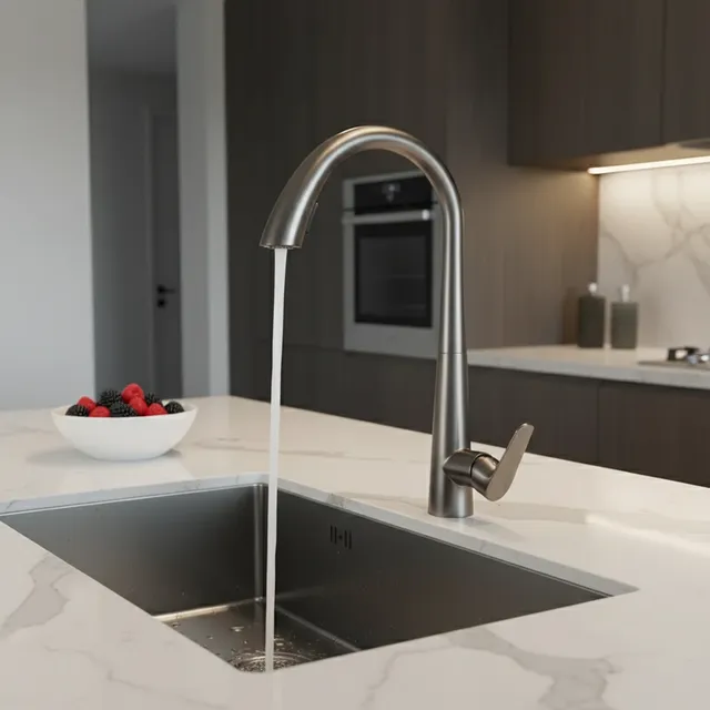 Robinet de cuisine chaud et froid extractible en acier…