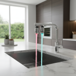 Lumière LED pour robinet de cuisine, flux d&rsquo;eau mobile, couleurs RVB, contrôle de la température