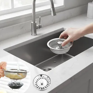 Évier de cuisine filtre en acier inoxydable égout maille crépines…