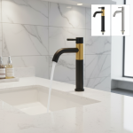 Robinet d&rsquo;évier De cuisine froide simple en acier inoxydable, noir et or, ouverture rapide, robinet De comptoir De salle De bains, Grifos De Baño