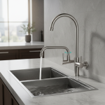 Évier de cuisine mural en acier inoxydable 304, robinet d&rsquo;extension rotatif à 360 °, robinet d&rsquo;eau froide unique, balcon, piscine, vadrouille, durable