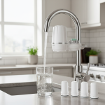 Filtre à eau pour la cuisine, filtre de douche, distillateur d&rsquo;eau pour économiser l&rsquo;eau, supporter ficateur d&rsquo;eau, barrière