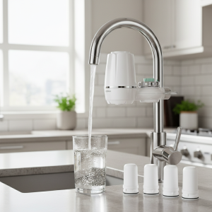 Filtre à eau pour la cuisine, filtre de douche, distillateur d&rsquo;eau pour économiser l&rsquo;eau, supporter ficateur d&rsquo;eau, barrière